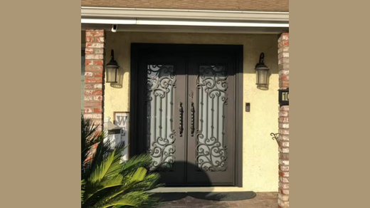 single entry iron door